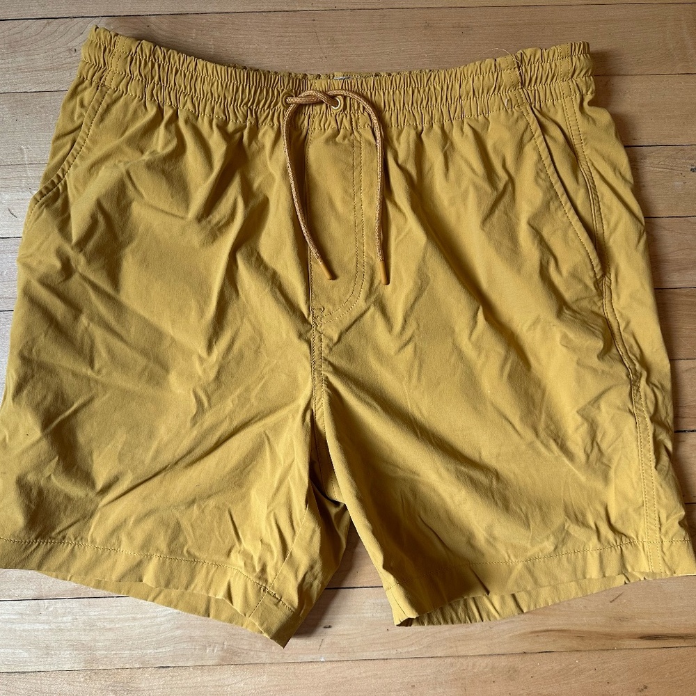 J.Crew yellow tech shorts